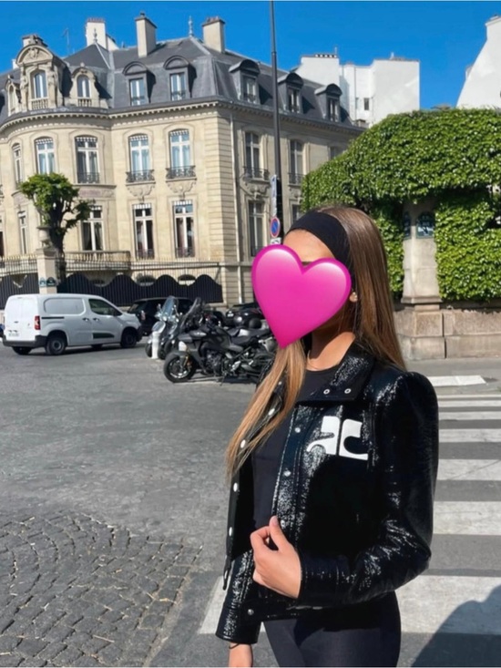 Courreges Jackets & Blazers - Black Patent Leather-Look Jacket with Logo Detail